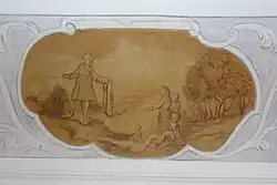 Leonhard hilft einer Mutter und ihren Kindern