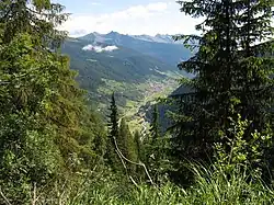 Der obere Talbereich mit Vermiglio im Hintergrund