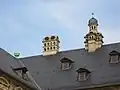 Dachlandschaft der Neuen Residenz Bamberg mit Zieraufbauten