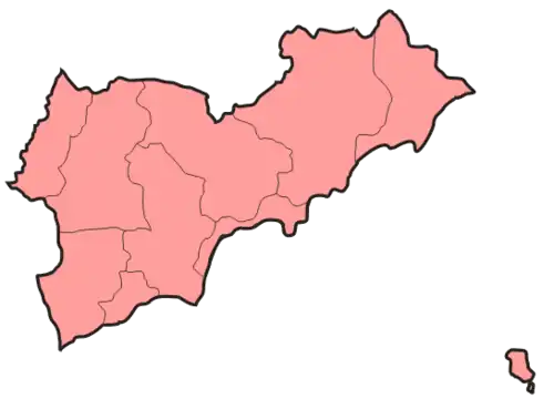 Gliederung der Bezirke