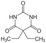 Struktur von Barbital