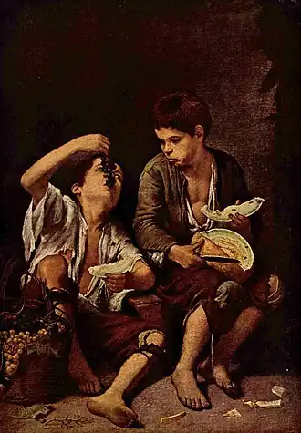 Trauben- und Melonenesser (Bartolomé Esteban Murillo)