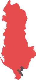 Gebiet der Gemeinde innerhalb Albaniens