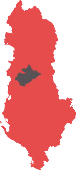 Lage der Gemeinde Tirana