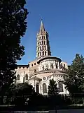 St-Sernin, Toulouse, Okzitanien, obere Turmgeschosse Mitte 13. Jh.