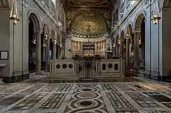 Kosmatenarbeiten in der Basikika San Clemente al Laterano