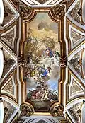 Deckenfresko (1709) von Francesco Solimena in der Sakristei