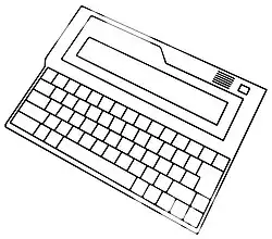 Flache Bauform des Amstrad NC100 und NC150