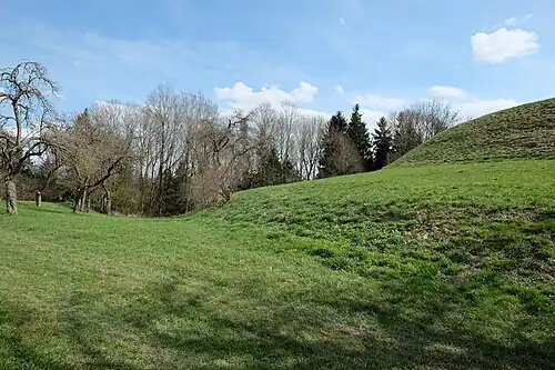 Blick in den Burggraben