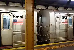 Einhängbare Stahlseile als Übersteigschutz (New York)