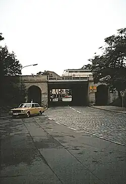 Brücke über die Tunnelstraße in Bayreuth (1987)