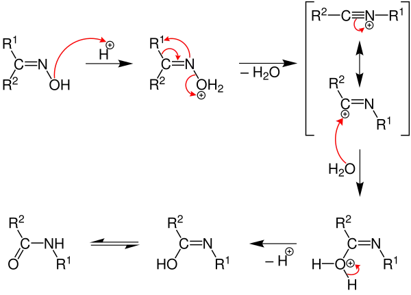 Reaktionsmechanismus der Beckmann-Umlagerung