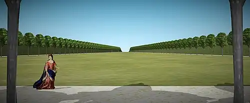 Blick von unten auf die Duellwiese