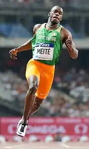 Ben Youssef Meïté Rang sechs in 10,17 s