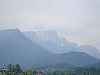 Berchtesgadener Hochthron (Untersberg) von Schönau aus gesehen