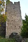 Bergfried der Ruine Alt-Ramschwag