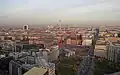 Blick im Jahr 2012 vom Kollhoff-Tower auf den Leipziger Platz mit der Baustelle der Mall of Berlin