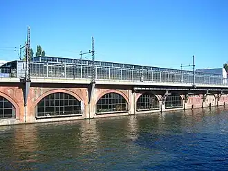 Bahnhof Berlin Jannowitzbrücke am rechten Ufer der Spree, 2005