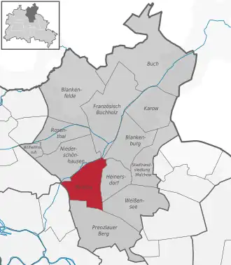 Pankow auf der Karte von Pankow