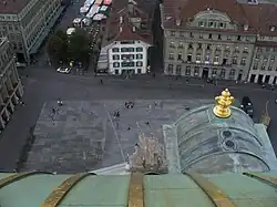 Bundesplatz von der Kuppel aus gesehen