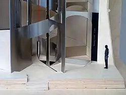 Detail des mathematisch-geometrischen Modells der Treppe