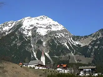 Blick auf Berwang mit dem Thaneller