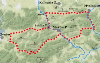 Beskid Makowski nach Jerzy Kondracki
