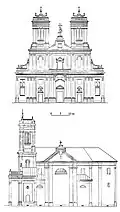 Bauplan für die Karmeliterkirche (1860)