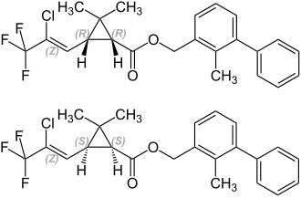 Strukturformel von Bifenthrin