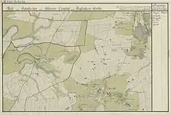 Kis Pirts (rechts oben) um 1782 (Aufnahmeblatt der Josephinischen Landesaufnahme)