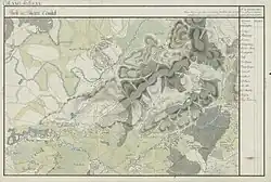 Diószeg und Janca Fallu (Mitte) um 1782 (Aufnahmeblatt der Josephinischen Landesaufnahme)