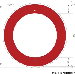 Bild 201 Verkehrsverbot für alle Fahrzeuge (Bildtafel von 1979 bis 1990)
