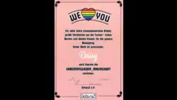 Ehrenmitgliedschaft SchwuZ Berlin für Bernd Gaiser