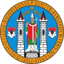 Wappenschilde im Siegel von Aken