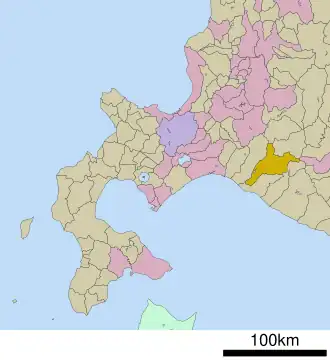 Lage Biratoris in der Präfektur
