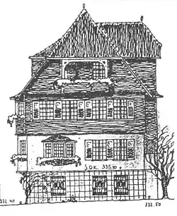 Entwurfszeichnung für das Haus Birkendörfle 12, um 1907.