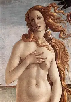 Sandro Botticelli: Geburt der Venus, um 1485, Detail