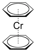 Struktur des Bis(benzol)chrom