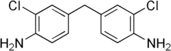 Strukturformel von 4,4′-Methylenbis(2-chloranilin)