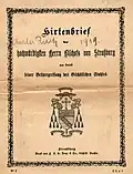 Hirtenbrief zum Amtsantritt in Straßburg