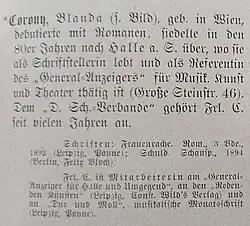 Ein Foto aus Das literarische Leipzig – Leben und Werke von Blanda Corony