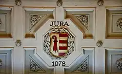 Jurassisches Wappen in der Kuppel des Bundeshauses