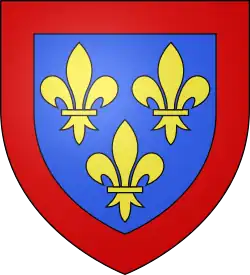 Wappen der Herzöge von Anjou (später Könige von Spanien)