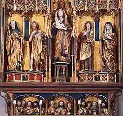 Schrein und Predella des Altars