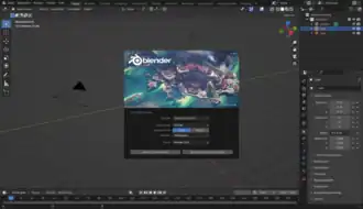 Bildschirmfoto von Blender 3.3.0
