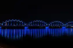 Eisenbahnbrücke bei Nacht, 2012