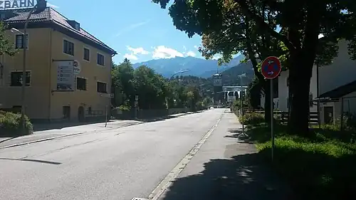 Ende der Olympiastraße in Garmisch