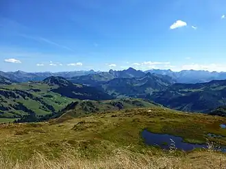 Blick vom Portlahorn in östlicher Richtung