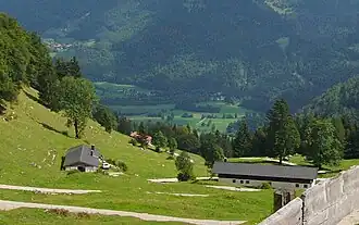 Weitlechnerkaser (rechts) und Grafenkaser (links) der Wuhrsteinalm