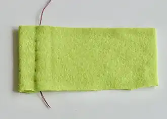 Maschineller Blindstich, rechte Stoffseite